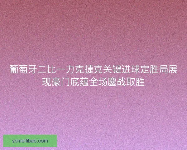 葡萄牙二比一力克捷克关键进球定胜局展现豪门底蕴全场鏖战取胜 葡萄牙二比一力克捷克关键进球定胜局展现豪门底蕴全场鏖战取胜
